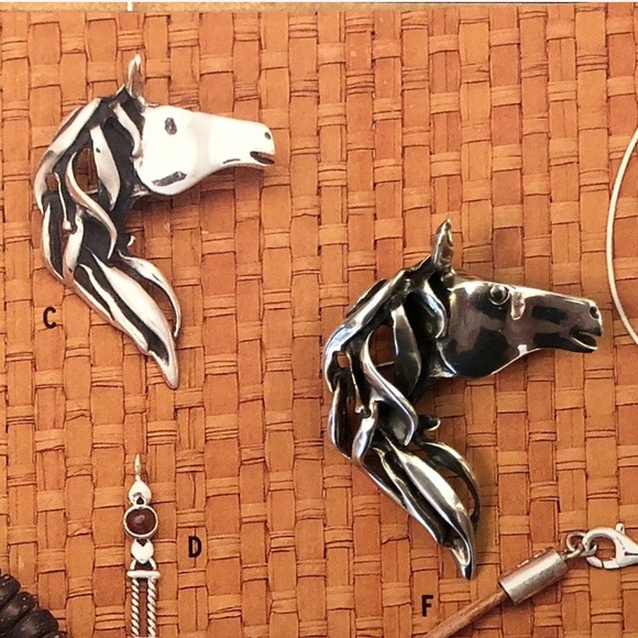 Vintage Silpada Sterling Silver Horse Head Equestrian Pin and Pendant I0653 - Picture 6 of 11